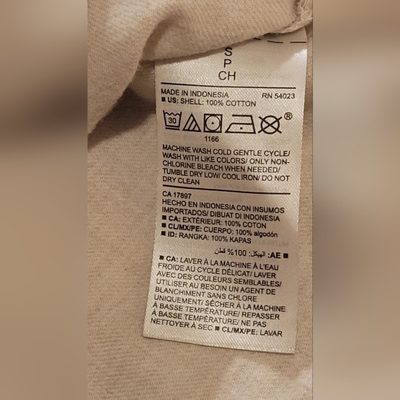 "OLD NAVY" WOMEN'S THE TUNIC SHIRT ~ BEIGE BUTTON-DOWN LONG-SLEEVE SZ. SP - Picture 7 of 8